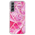 Miniatyrbillede 1 af 2: Marble design Samsung Galaxy S22 cover - Rød Rombe Red