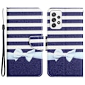 Pikkukuva 1 / 2: Wonderland Samsung Galaxy A52s 5G / A52 5g / A52 Läppäkotelo - Bowknot Blue