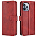 Miniatyrbillede 1 af 2: iPhone 14 Pro læderetui med pung - Rød Red