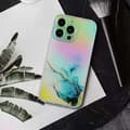 Miniatyrbillede 2 af 2: Marmor etui til iPhone 15 Pro - Blå Multicolor