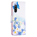 Pikkukuva 2 / 2: Wonderland Sony Xperia 10 III flip kuoret - Perhonen Ja Kukkia Multicolor