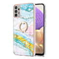 Pikkukuva 1 / 2: Marble Patterned Suojakuori With Ring Holder For Samsung Galaxy M32 5G / A32 5g - Vihreä And Keltainen Marble Haze Multicolor