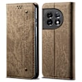 Miniatyrbillede 1 af 6: Jeans OnePlus 11 Flip Etui - Khaki Brown