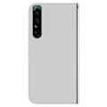 Pikkukuva 2 / 2: Mirror Sony Xperia 1 IV flip case - Hopea Silver grey