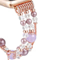 Pikkukuva 2 / 2: Apple Watch 42mm Agate helmi Kellon vaihdettava Ranneke - Kulta/ Violetti Multicolor
