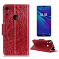 Miniatyrbillede 1 af 2: Huawei Y6 2019 tekstureret læder etui - Rød Red