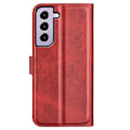 Pikkukuva 2 / 2: Lompakko Nahkakotelo For Samsung Galaxy S23 - Punainen Red