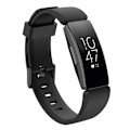 Miniatyrbillede 1 af 2: Fitbit Inspire / Inspire HR silikoneurrem - størrelse: L / sort Black