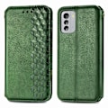 Miniatyrbillede 1 af 2: Læder Etui med A Stilfuldt Rhombus Tryk til Nokia G60 - Grøn Green