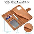 Miniatyrbillede 2 af 2: LC.IMEEKE iPhone 14 flip etui - Brun Brown