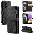 Miniatyrbillede 1 af 2: CaseMe Samsung Galaxy M32 5G / Samsung Galaxy A32 5G etui med lynlås og pung - Sort Black