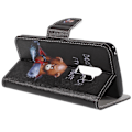 Miniatyrbillede 2 af 2: Samsung Galaxy S9 Plus mønstret grynet PU læder flip etui - vred bjørn og advarsler Multicolor