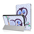 Pikkukuva 1 / 2: iPad (2017) (9.7") Kuvioitu Taittuva Nahkakotelo - Torkkuva Pöllö Multicolor