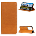 Pikkukuva 1 / 2: Lompakko-style Aitoa Nahkaa Läppäkotelo For Samsung Galaxy S21 Ultra - Ruskea Brown