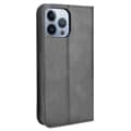 Miniatyrbilde 2 av 2: Bofink Vintage iPhone 14 Læretui - Svart Black