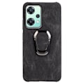Miniatyrbild 2 av 2: Shockproof Läder Skal med Oval Kickstand till OnePlus Nord Ce 2 Lite 5g - Svart Svart