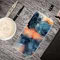 Miniatyrbillede 2 af 2: Marble design iPhone 14 Pro Max cover - Orange Mellem De Blå Nuancer Multicolor