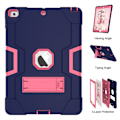 Miniatyrbillede 2 af 2: iPad (2017) bi-farve silikone hybrid etui - Rose / blå Multicolor