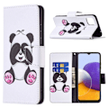 Pikkukuva 1 / 2: Wonderland Samsung Galaxy A22 5G Läppäkotelo - Panda Multicolor