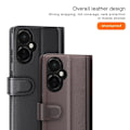 Miniatyrbild 6 av 6: Äkta läder OnePlus Nord CE 3 fodral med korthållare Brun