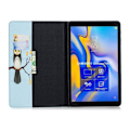 Miniatyrbillede 2 af 2: Samsung Galaxy Tab A 10.5 beskyttelsesetui i kunstlæder med mønster - Ugle på gren Multicolor