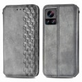 Miniatyrbillede 1 af 6: Læder Etui med A Stilfuldt Rhombus Tryk til Motorola Edge 30 Ultra / X30 Pro - Grå Silver grey