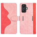 Miniatyrbillede 1 af 2: To-farvet Xiaomi Poco F4 GT / Xiaomi Redmi K50 Gaming læderetui - Lyserød Pink