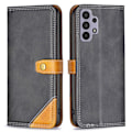 Miniatyrbillede 1 af 2: BINFEN to-farvet Samsung Galaxy M32 5G / Samsung Galaxy A32 5G læderetui - Sort Black
