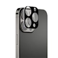 Miniatyrbillede 1 af 2: MOCOLO iPhone 13 Pro kameralinsebeskytter af hærdet glas med silketryk - Sort Transparent