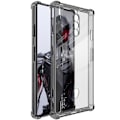 Miniatyrbillede 1 af 6: To-farvet ZTE nubia Red Magic 8 Pro / ZTE nubia Red Magic 8 Pro Plus læderetui - Gennemsigtig Sort Black