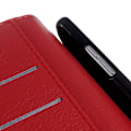 Pikkukuva 2 / 2: Mankell Samsung Galaxy J5 (2016) Litsi Pintainen Nahkakotelo - Punainen Red