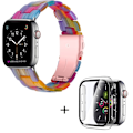 Miniatyrbild 1 av 2: Klockarmband med 3 pärlor i resin och genomskinligt fodral för Apple Watch Series 3/2/1 42mm - Regnbåge multifärg