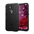 Miniatyrbillede 1 af 2: Nokia 8.1 anti-stød firkantet gitter tekstur etui - Sort Black