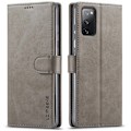 Pikkukuva 1 / 2: LC.IMEEKE Samsung Galaxy M52 5G flip case - Harmaa Silver grey