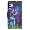 Miniatyrbillede 2 af 2: Wonderland Samsung Galaxy M32 5G / Samsung Galaxy A32 flip etui - Flaske / Sommerfugl Multicolor
