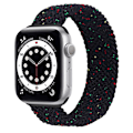 Miniatyrbild 5 av 5: Apple Watch Series 8 (41 mm) klockarmband i elastisk nylon - Färg Svart Storlek: L Svart