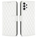Miniatyrbillede 1 af 2: Rhombus mat Samsung Galaxy A73 flip etui - Hvid White