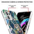 Miniatyrbillede 2 af 2: Marble Motorola Edge 20 Lite Etui - Blå / Grøn Multicolor