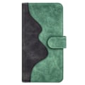 Miniatyrbillede 2 af 2: To Farvet Læder Flip Case til Motorola Moto E32 - Grøn Green