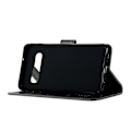Miniatyrbillede 2 af 2: Samsung Galaxy S10 sommerfugle- og blomstertryk læder flip etui - Sort Black