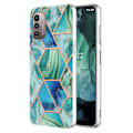 Pikkukuva 1 / 2: Marble design Nokia G11 / Nokia G21 kotelot - Vihreä Green
