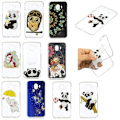 Miniatyrbillede 2 af 2: Samsung Galaxy J4 (2018) mønstret gele etui - Panda Spiller Fodbold Multicolor