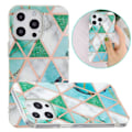 Miniatyrbillede 2 af 2: Marble design iPhone 14 Pro cover - Grøn / Hvid Multicolor