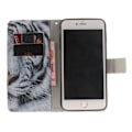 Pikkukuva 2 / 2: Wallin Phone 7 Plus / 8 Plus Nahkakotelo Lompakko - Hurja Tiikeri Silver grey