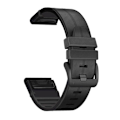 Miniatyrbillede 5 af 5: Garmin Fenix 6 / 5 ægte læder + silikone urrem - Sort Black