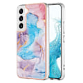 Miniatyrbillede 1 af 5: Marble Samsung Galaxy S23 Plus Etui - Milky Way Marmor Blue Multicolor