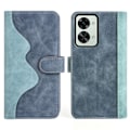 Pikkukuva 1 / 2: Kaksivärinen nahkainen läppäkotelo OnePlus Nord 2T - Sininen Blue