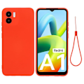 Pikkukuva 1 / 2: Matta nestesilikoninen kuori Xiaomi Redmi A1 - Punainen Red