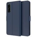 Pikkukuva 1 / 2: Sileä ja ohut premium-PU-nahkakotelo Sony Xperia 1 IV - Sininen Blue