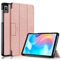 Pikkukuva 1 / 2: Kolminkertainen nahkainen jalusta kotelo Realme Pad Mini - Ruusukulta Pink